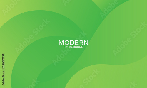 Elegant Gradient Green And Yellow Abstract Background with Smooth Dynamic Curves