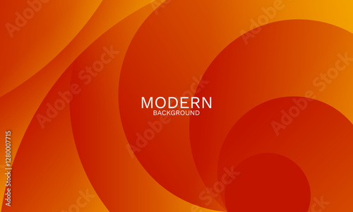 Elegant Orange Abstract Background with Smooth Dynamic Curves