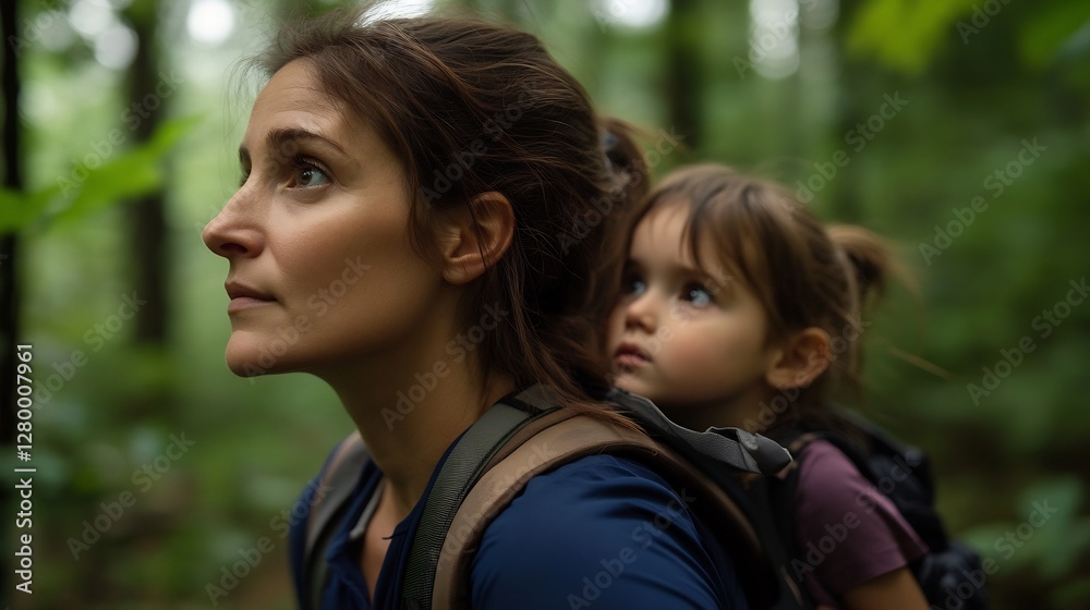 Mother and Daughter Hiking in the Woods: A Journey of Nature and Family Mother and Daughter Hiking in the Woods: A Journey of Nature and Family