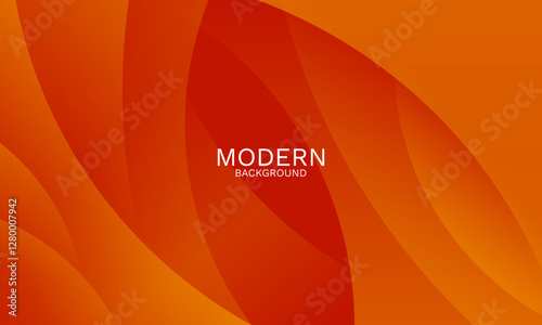 Elegant Orange Abstract Background with Smooth Dynamic Curves