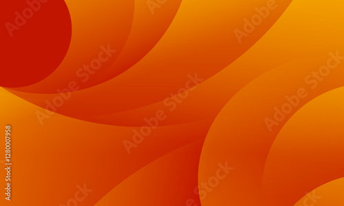 Elegant Orange Abstract Background with Smooth Dynamic Curves