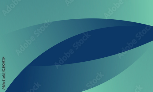 Elegant Dark Green Abstract Background with Smooth Dynamic Curves