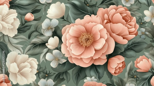Elegant floral patterns artistic textile creations from nature's serenity
