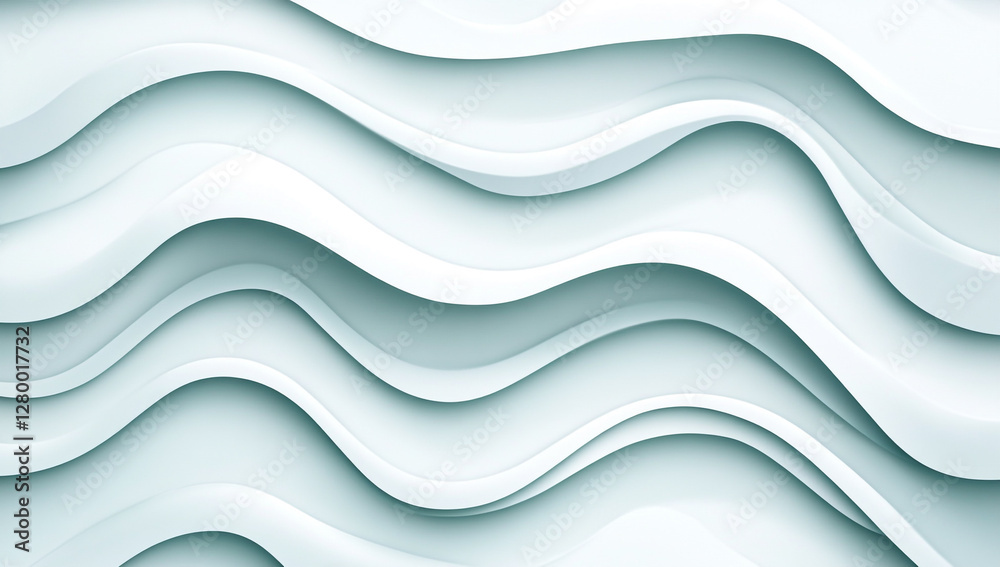 Fototapeta premium White Wavy Lines Pattern Background
