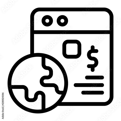 Global Economy Line Icon
