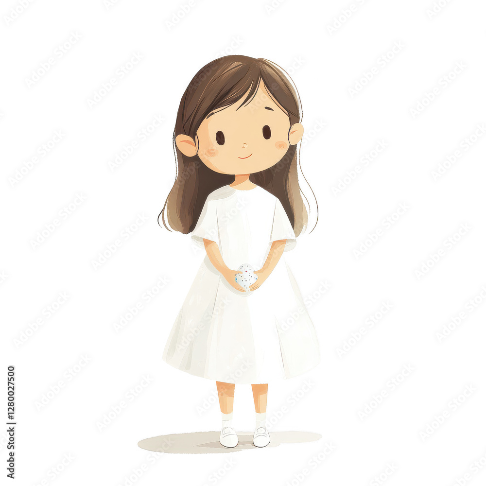 Religious Easter clipart – girl wearing a white dress for Easter Religious Easter clipart – girl wearing a white dress for Easter