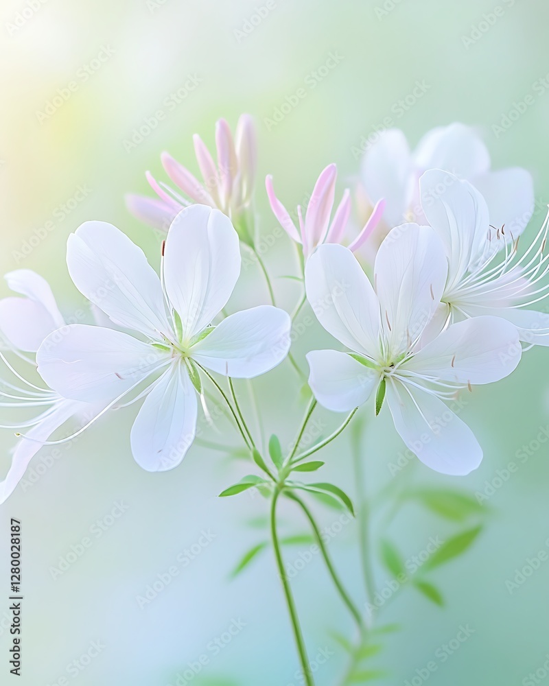 Obraz premium Soft focus white flowers outdoors