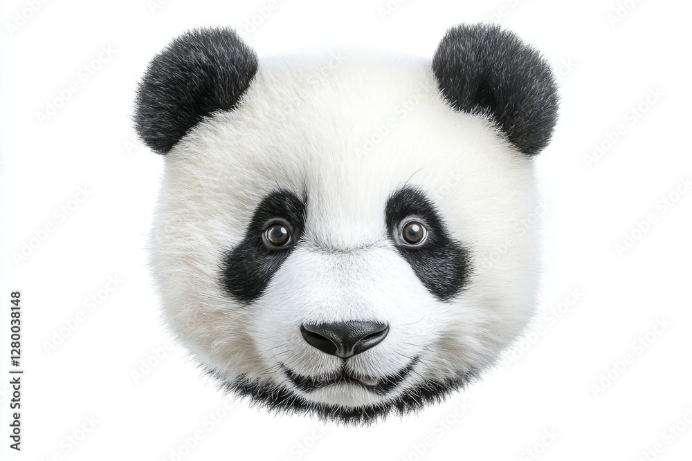 Adorable Giant Panda Face Close Up Adorable Giant Panda Face Close Up