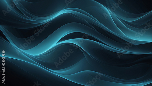 Cool Teal Background with Subtle Light Waves