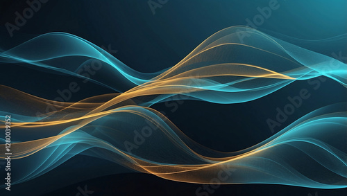 Cool Teal Background with Subtle Light Waves