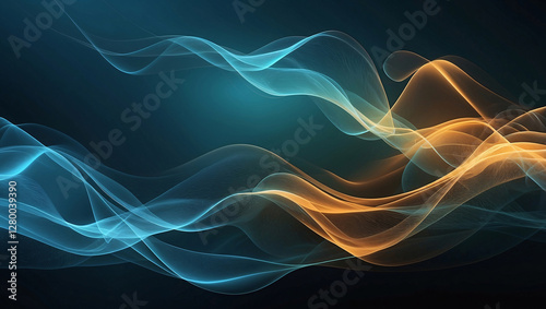 Cool Teal Background with Subtle Light Waves