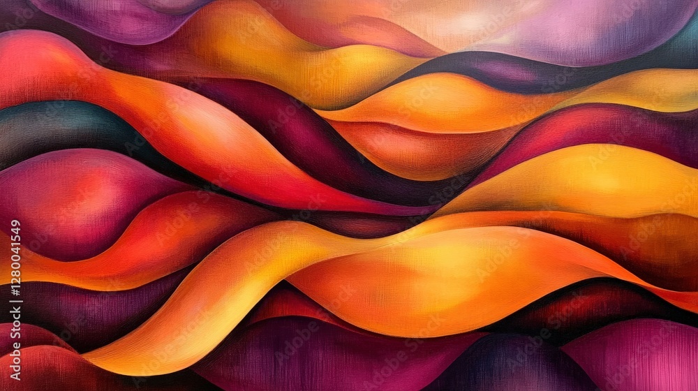 Close-up view of dynamic waves an emotional art exhibition