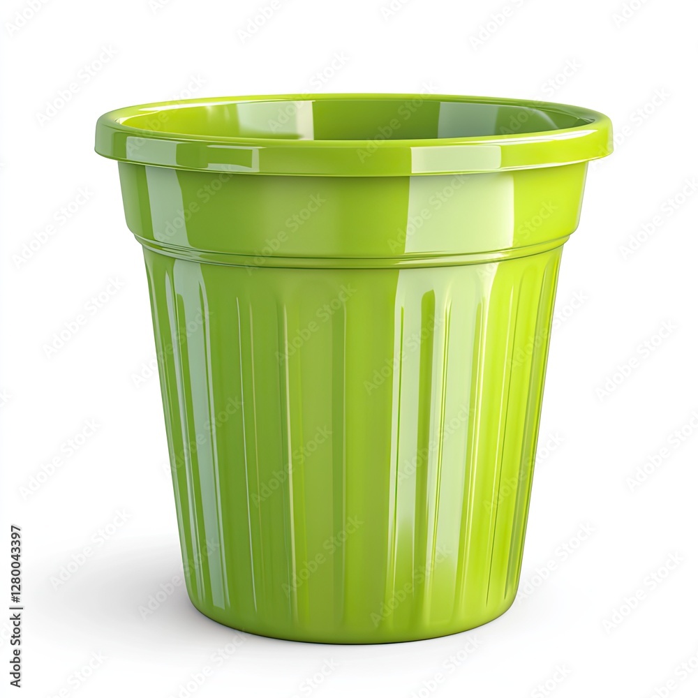 custom made wallpaper toronto digitalEmpty lime green trash can on white background