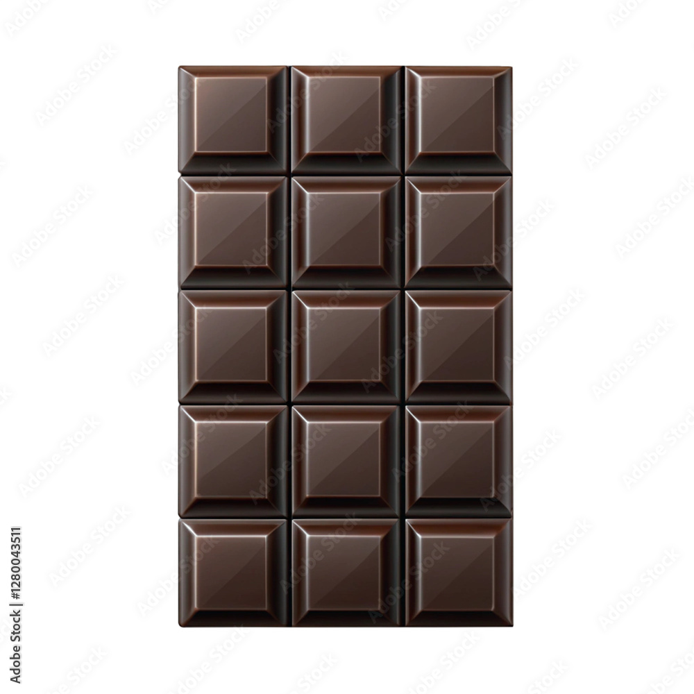 A Delicious Bar of Dark Chocolate with Sixteen Squares Ready to be Broken and Enjoyed A Delicious Bar of Dark Chocolate with Sixteen Squares Ready to be Broken and Enjoyed