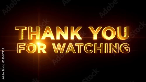 Wallpaper Mural Golden Thank You Text Animation with Elegant Glow on Black Torontodigital.ca