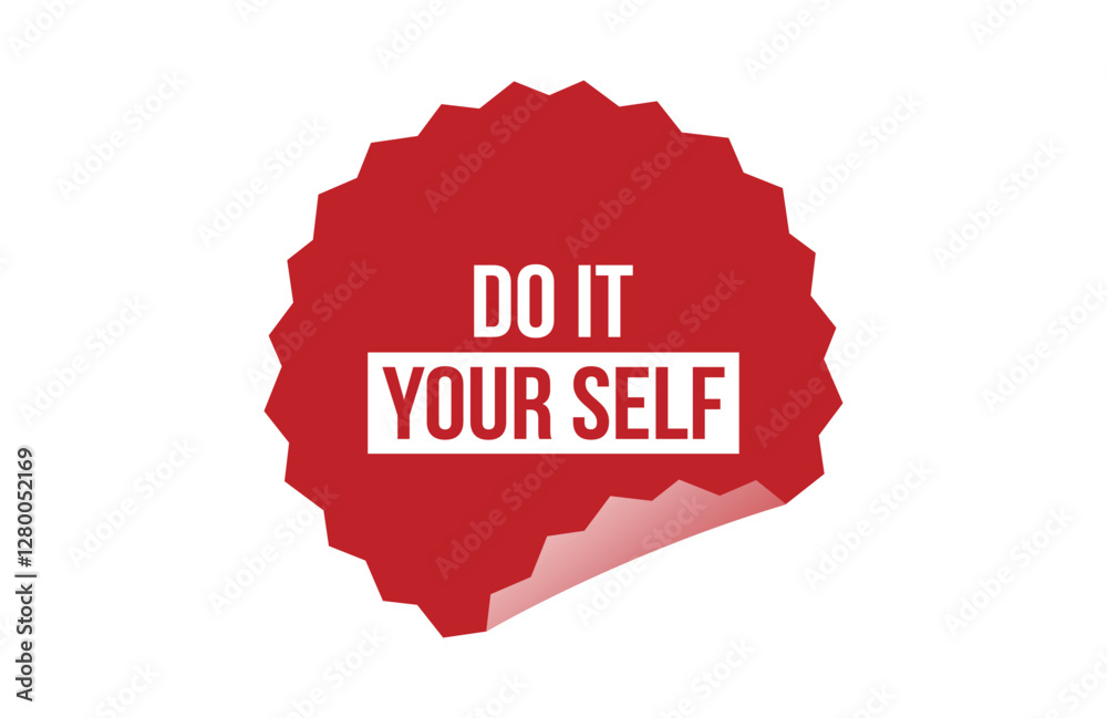 Do it yourself red ribbon label banner. Do it yourself red ribbon label banner.
