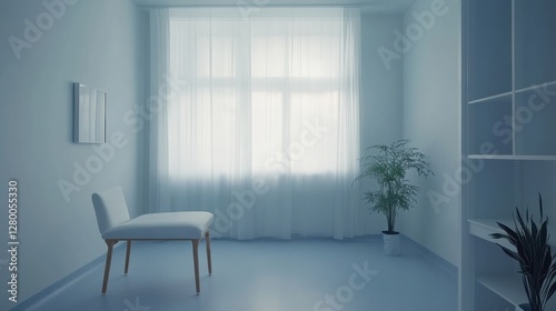 Nerve therapy session in a calm, minimalist clinic. Featuring healing and comfort