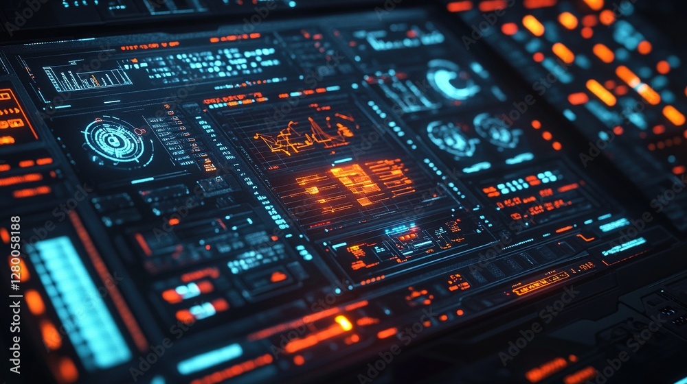 Futuristic Tech Interface Digital Dashboard Display Futuristic Tech Interface Digital Dashboard Display