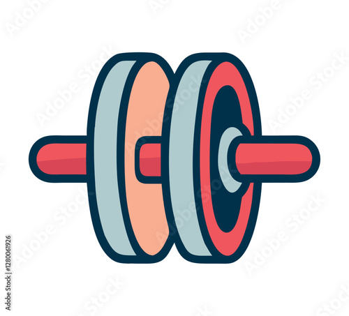 calisthenics abs wheel weight icon