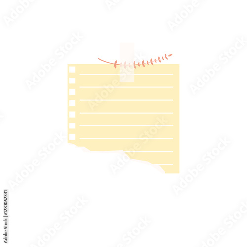 Pastel Ripped Note Paper