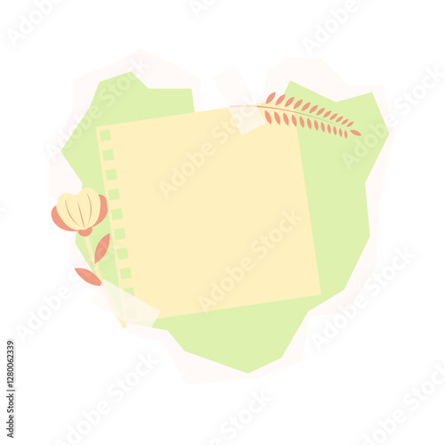 Pastel Ripped Note Paper