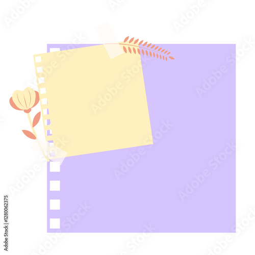 Pastel Ripped Note Paper