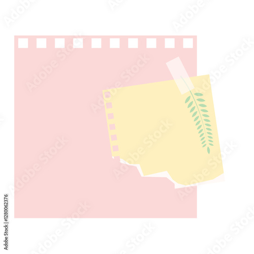 Pastel Ripped Note Paper