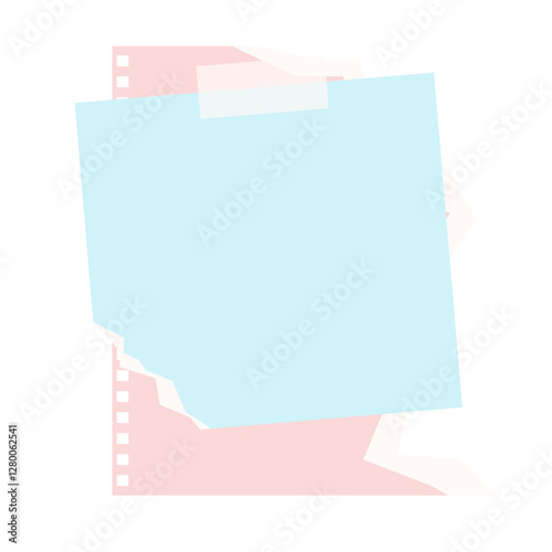 Pastel Ripped Note Paper
