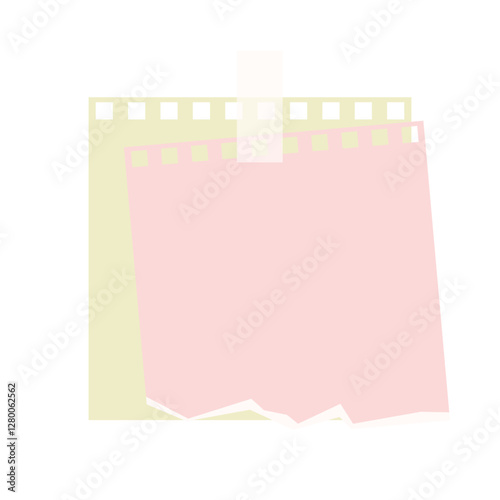Pastel Ripped Note Paper