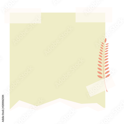 Pastel Ripped Note Paper
