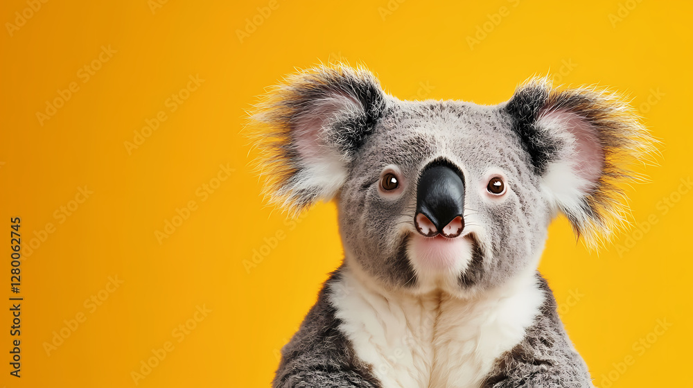 Obraz premium Koala Portrait: Curious and Friendly Wildlife Art