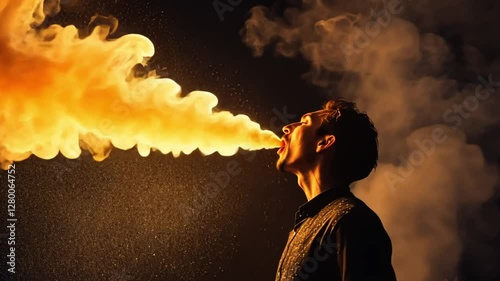 Fiery Breath: A Breathtaking Fire Breathing Performance