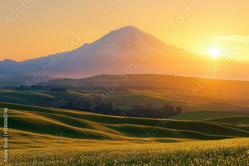 sunrise in the mountains