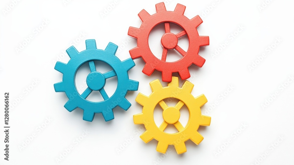 Colorful interlocking gears arranged on a white background, symbolizing teamwork and collaboration (1) Colorful interlocking gears arranged on a white background, symbolizing teamwork and collaboration (1)