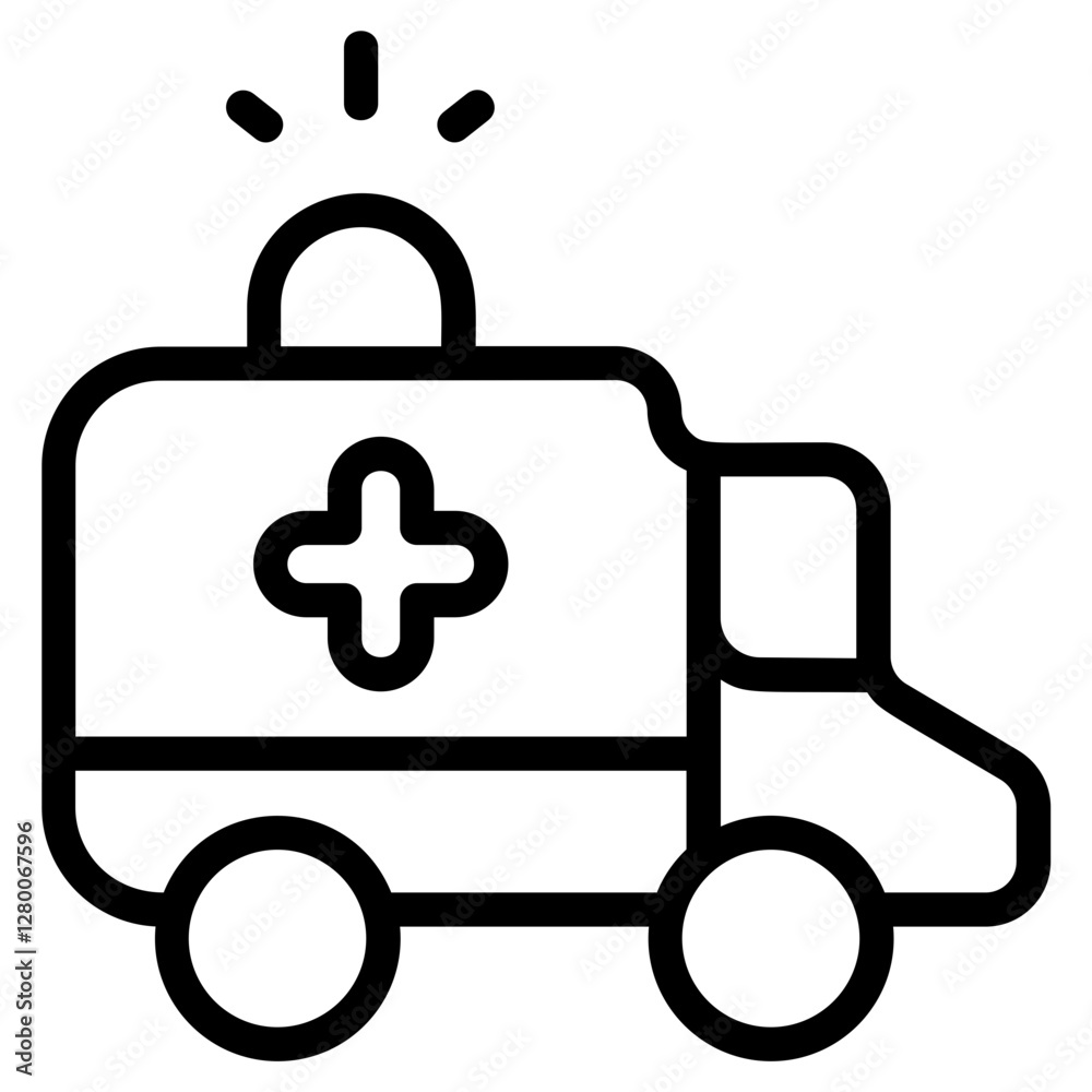 Ambulance Line Icon Ambulance Line Icon