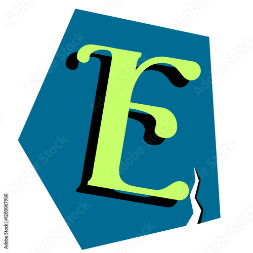 Alphabet Ransom Cut Out Letter E