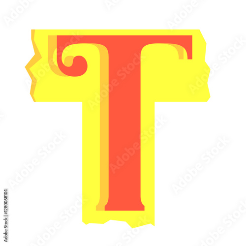 Alphabet Ransom Cut Out Letter T