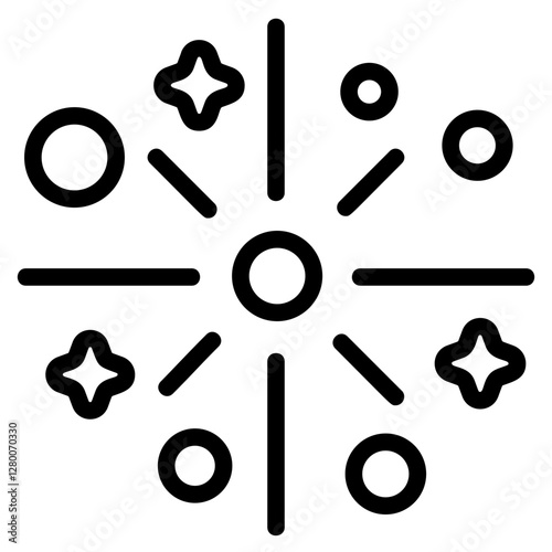 Fireworks Line Icon