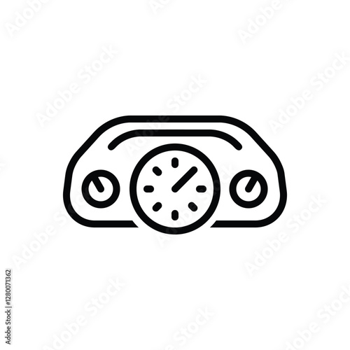 Black line icon for meter