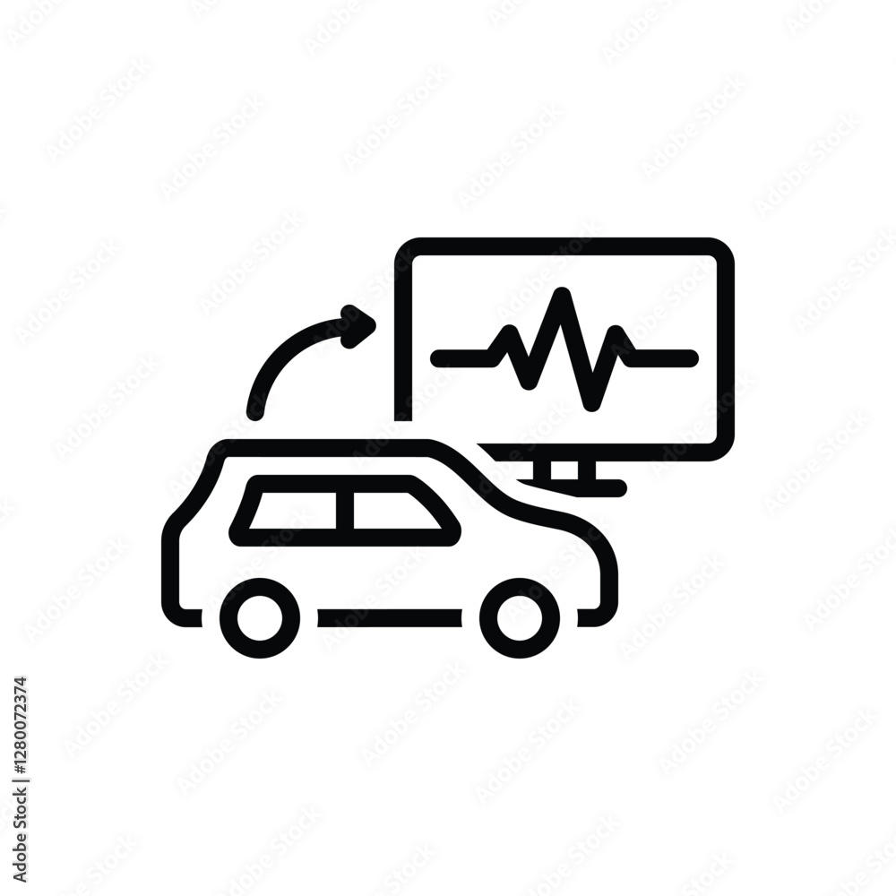 Black line icon for diagnostic Black line icon for diagnostic
