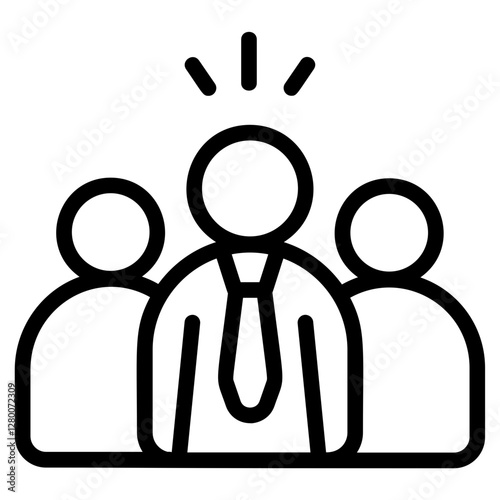 Leadership Line Icon