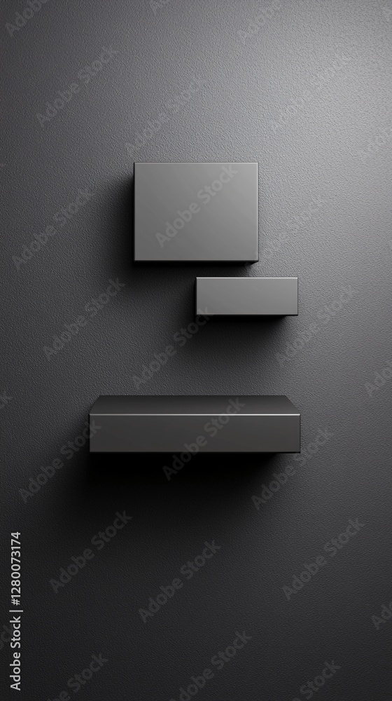 Obraz premium Minimalist abstract composition, bold monochrome gradients, soft transitions between light and dark, sharp edges fading into the void, high-resolution digital simplicity, ultra-clean aesthetics