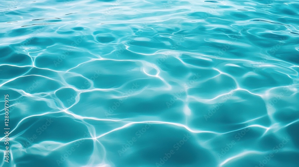 Serene turquoise water surface with gentle ripples Serene turquoise water surface with gentle ripples