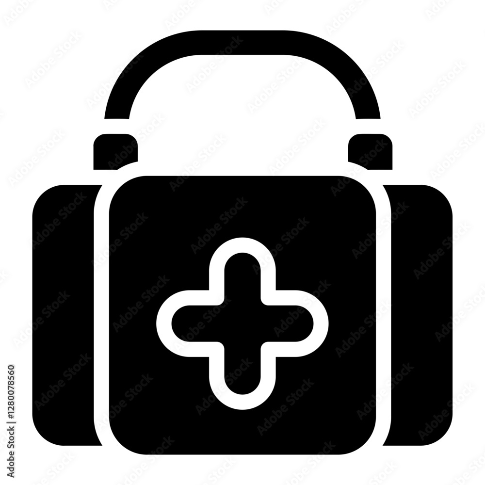 Obraz premium Urgent medical Solid Icon