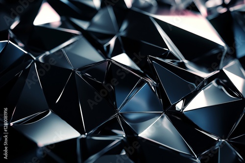 Futuristic abstract geometric background featuring intricate 3D shapes and patterns exuding a modern aesthetic