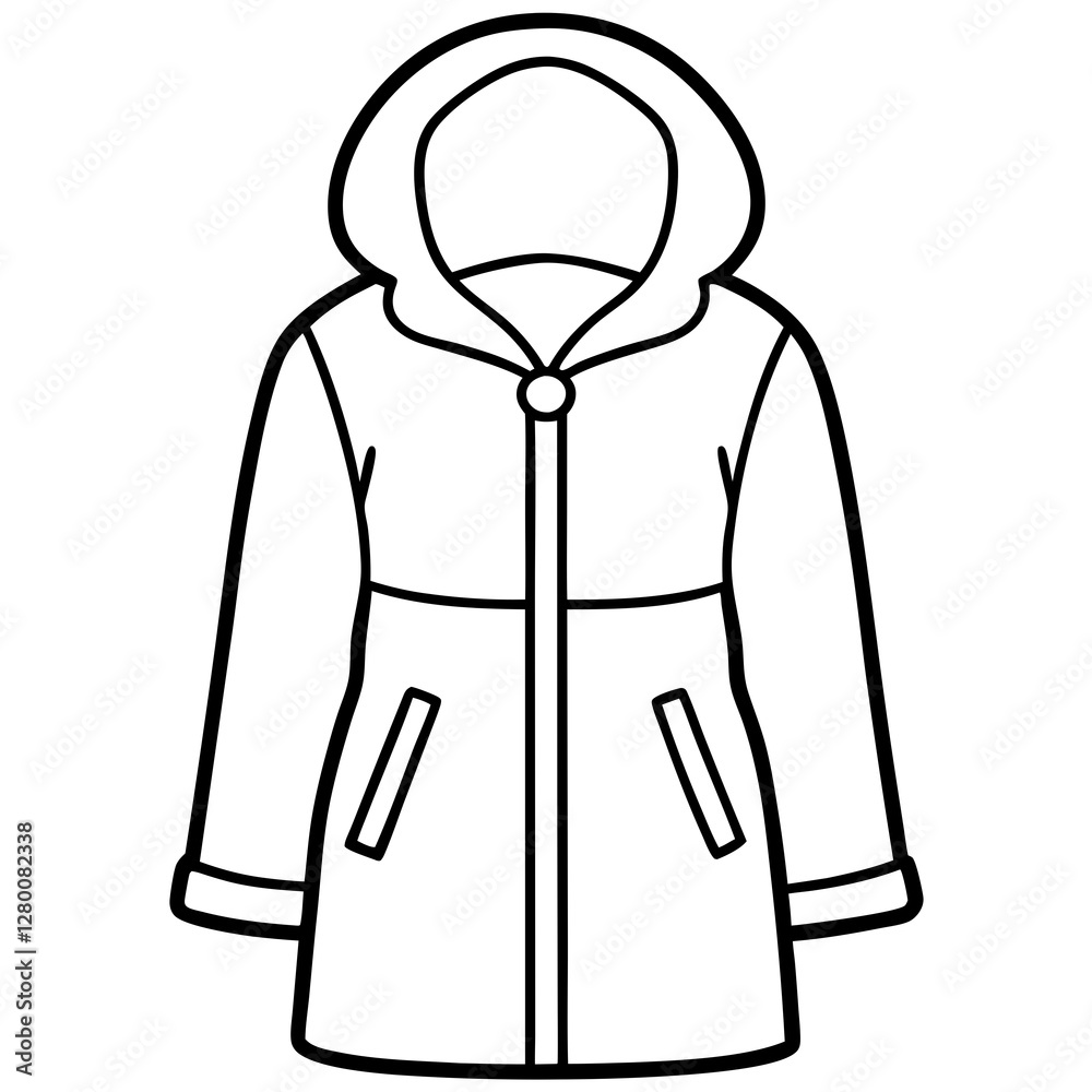 Parka Jacket Simple Vector Design Parka Jacket Simple Vector Design