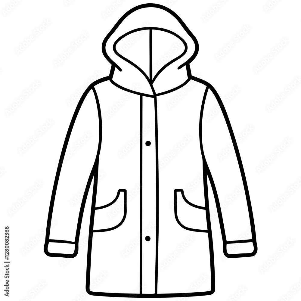 Parka Jacket Simple Vector Design Parka Jacket Simple Vector Design