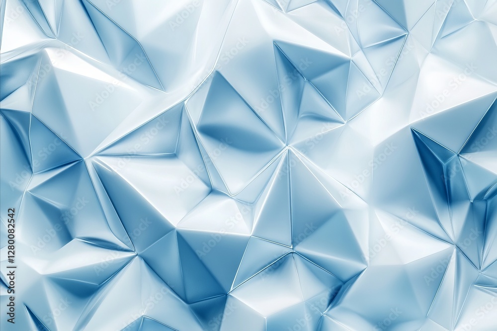 Dynamic exploration of abstract geometric shapes in a futuristic blue background demonstrating modern design principles