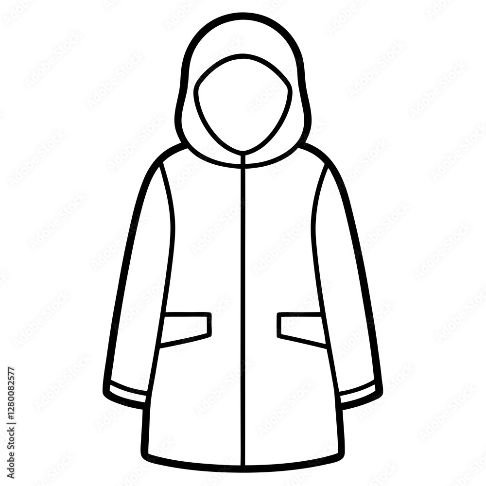Parka Jacket Simple Vector Design Parka Jacket Simple Vector Design