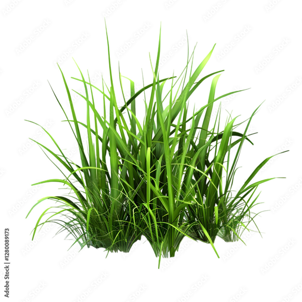 Lush green grass clump thriving in a sunny outdoor environment with vibrant natural elements Lush green grass clump thriving in a sunny outdoor environment with vibrant natural elements